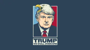 Eagle Hair Trump We Shall Overcomb Wallpaper