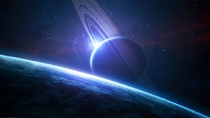 Earth And Saturn 1920x1080 Hd Space Wallpaper