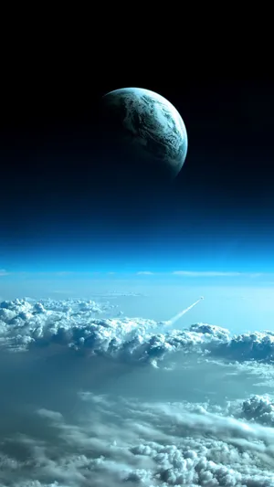 Earth And Space Home Screen Wallpaper