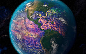 Earth Satellite Graphic Wallpaper