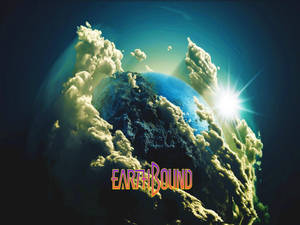 Earthbound 3d Earth Surrounded With Clouds Wallpaper