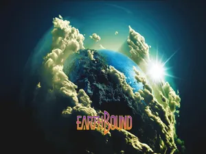 Earthbound 3d Earth Surrounded With Clouds Wallpaper