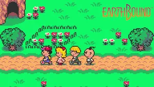 Earthbound Walking Around In Field Wallpaper