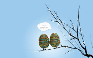 Easter Desktop Egg Chicks Wallpaper