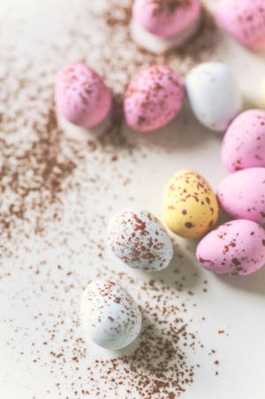 Easter Eggs Covered In Chocolate Sprinkles Wallpaper