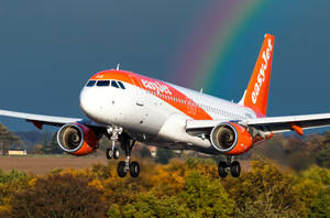 Easyjet Rainbow Plane Wallpaper