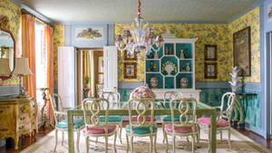 Eccentric Dining Room Wallpaper