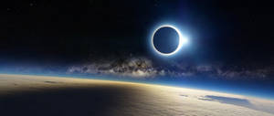Eclipse In Outer Space Wallpaper