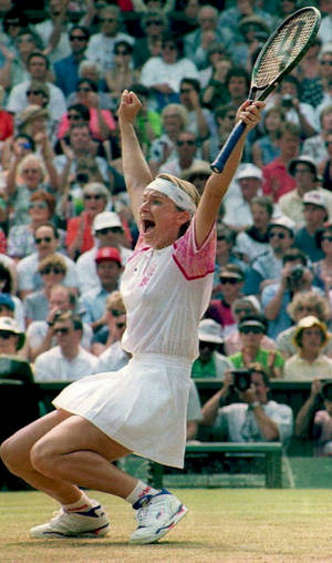 Ecstatic Moment Of Triumph - Jana Novotna Wallpaper