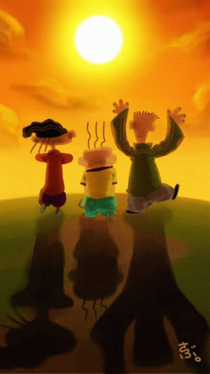 Ed Edd Eddy Watching Sunset Wallpaper