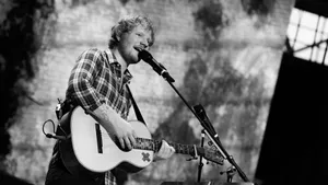 Ed Sheeran Singing On Stage Wallpaper