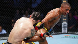 Edson Barboza During Intense Fight Wallpaper