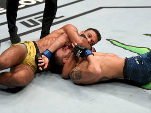 Edson Barboza Pinning Opponent Wallpaper