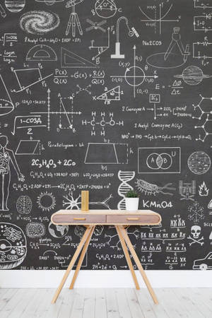 Educational Blackboard Table Wallpaper