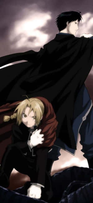 Edward Elric Displaying His Alchemy Prowess In Action Wallpaper