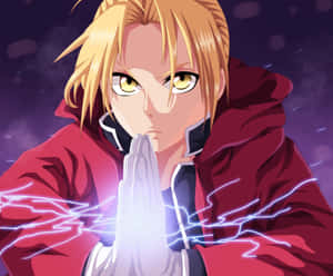 Edward Elric Engaged In Battle In Fullmetal Alchemist Wallpaper