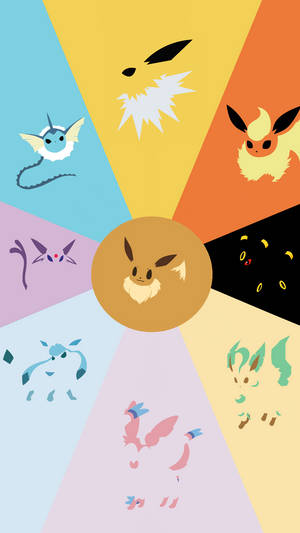 Eevee Minimalist Art Iphone Wallpaper