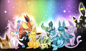 Eevee's Final Forms With Sylveon Wallpaper