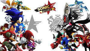 Eggman With Sonic Forces Wallpaper