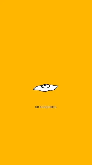 Eggquisite In Cute Yellow Background Wallpaper