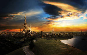 Egyptian Sunset In Cairo Wallpaper