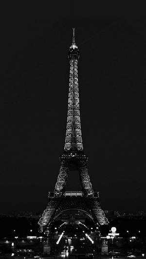 Eiffel Tower On Black Iphone 6 Plus Wallpaper