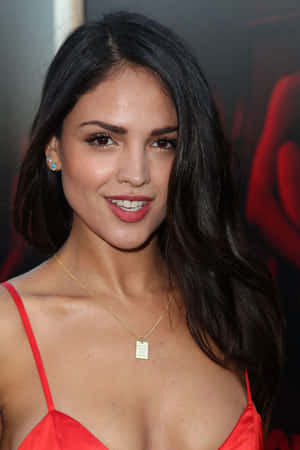 Eiza Gonzalez Red Dress Event Wallpaper