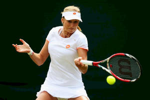 Ekaterina Makarova White Outfit Wallpaper