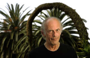 Elderly Man Palm Backdrop Wallpaper