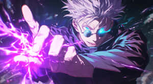 Electric Anime Power Display Wallpaper