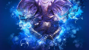 Electric Blue Ganesh Full Hd Wallpaper