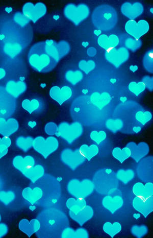 Electric Blue Heart Wallpaper