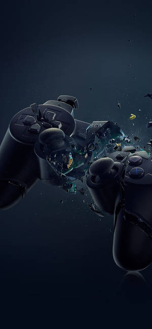 Electrifying Iphone Gaming Experience With Ps4 Controller Wallpaper