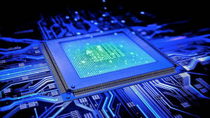 Electronics Glowing Chip Wallpaper