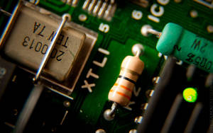 Electronics Resistor In Circuit Board Wallpaper