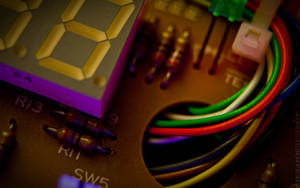 Electronics Wire In Circuit Board Wallpaper