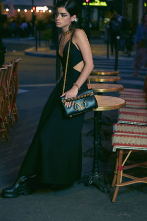 Elegance Exemplified - Valentino Bag Model Wallpaper