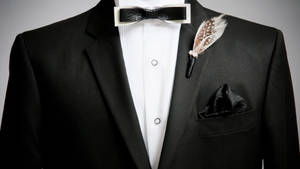 Elegant All-black Wedding Suit Wallpaper