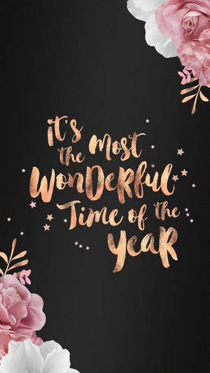 Elegant Golden Calligraphy Girly Lock Screen For Iphones Wallpaper