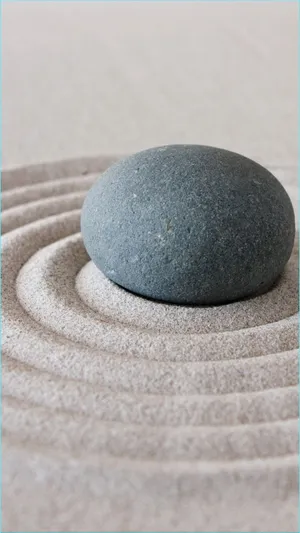 Elegant Iphone Zen Garden Stone Sand Art Wallpaper