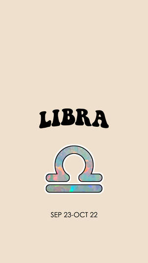 Elegant Libra Astrological Sign Illustration Wallpaper