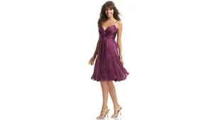 Elegant Purple Dress Model Wallpaper