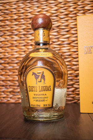 Elegant Siete Leguas Tequila Bottle Wallpaper