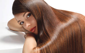 Elegant Silky Brown Hair Wallpaper