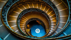 Elegant Spiral Staircase Wallpaper