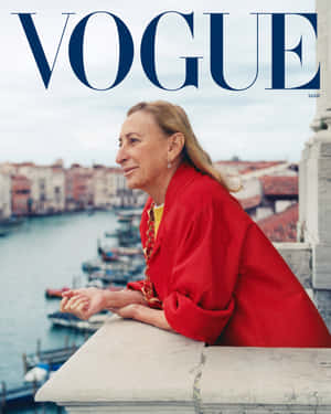 Elegant Woman Overlooking Venice Canal Vogue Cover March Wallpaper