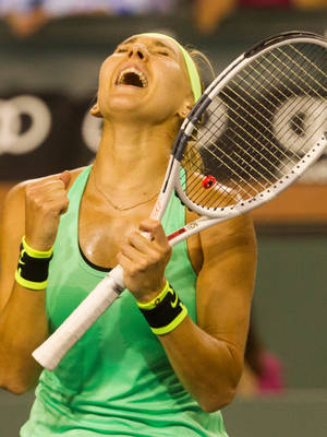 Elena Vesnina Celebrating Fist Pump Wallpaper