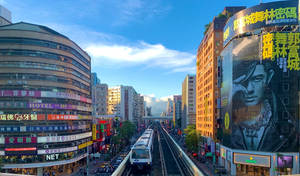 Elevated Metro Line In Taipei Wallpaper