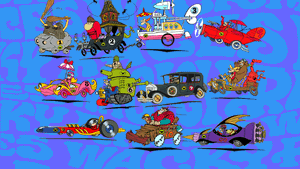Eleven Cars From Wacky Races Wallpaper
