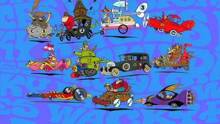 Eleven Cars From Wacky Races Wallpaper